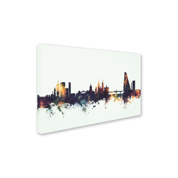 Michael Tompsett 'Basel Switzerland Skyline V' Canvas Art,22x32